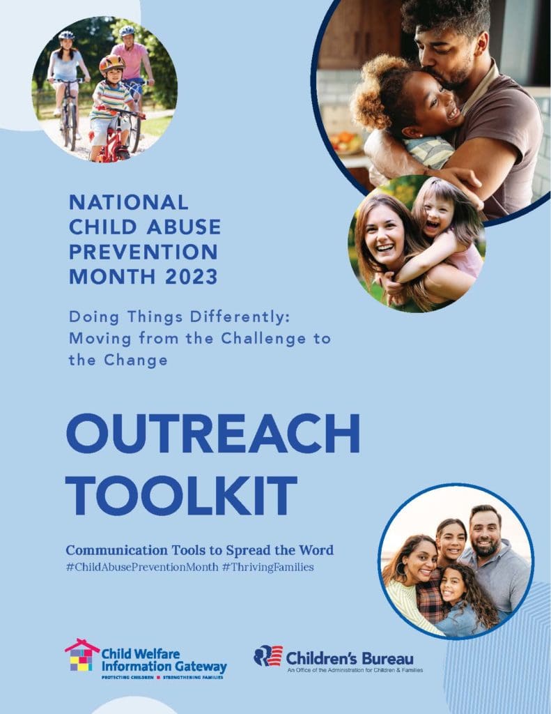cover of outreach toolkit from National Child Abuse Prevention Month 2023